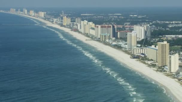 Letecký pohled Panama město Beach hotel kondominium resort — Stock video