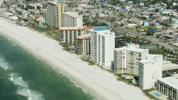 Vista aérea Panama city Beach hotel condomínio resort — Vídeo de Stock