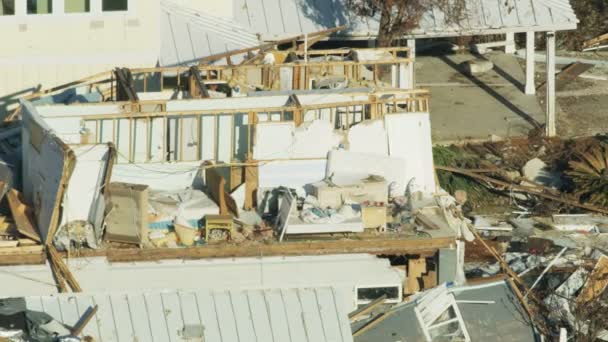 Eigentum aus der Luft durch Hurrikan der Kategorie 4 zerstört — Stockvideo