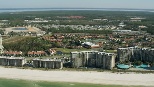 Aerial Panama City beach condominium resort Floride États-Unis — Video