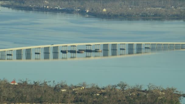 Aerial Tyndall Pkwy Bridge US autostrada 98 Florida — Video Stock