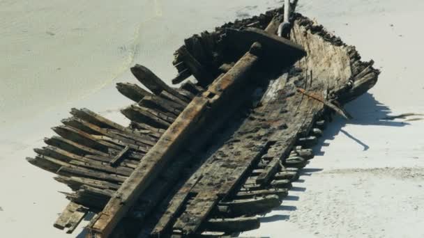 Letecký pohled Dog Island ship Hurricane Carrabelle Florida — Stock video