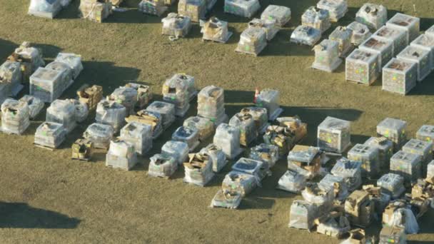 Emergencia aérea del huracán Michael Depósito de suministros de FEMA Florida — Vídeo de stock