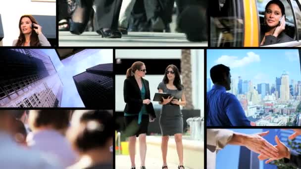 Beyaz Şehir iş iletişim etkinliğini montaj — Stok video