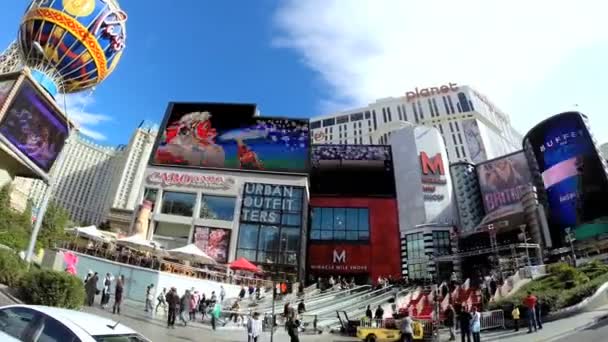 Road driving downtown Las Vegas — Stock Video