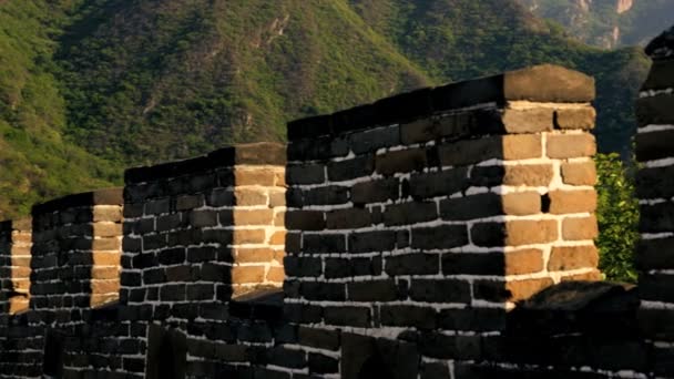 Wachturm an der großen Mauer aus China — Stockvideo