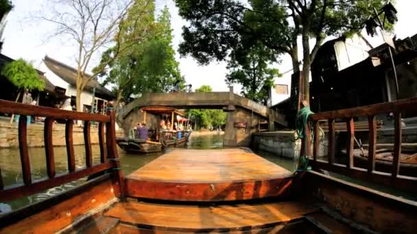 Zhujiajiao pueblo de agua — Vídeos de Stock