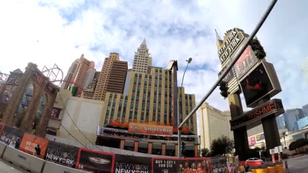 Шляху водіння downtown Лас-Вегасі — стокове відео