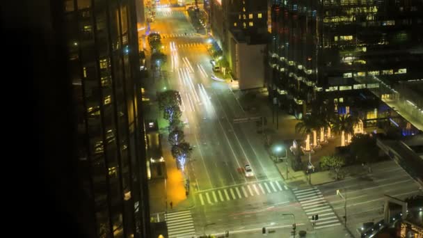 Los Angeles City night traffic — Stock Video