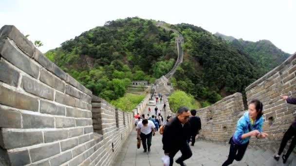 Wachttoren grote muur van China — Stockvideo