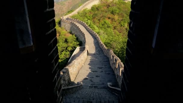 中国の万里の長城は — ストック動画