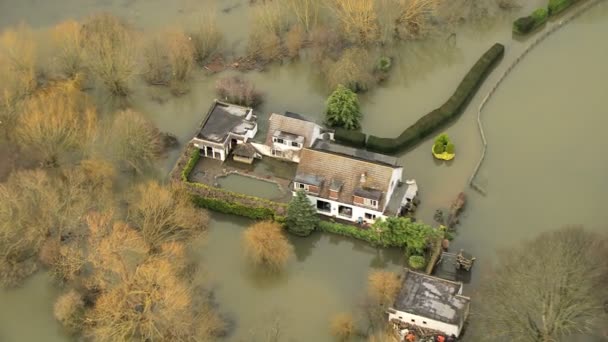 Екологічні пошкодження затопленими водами — стокове відео