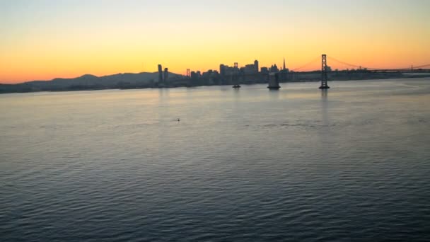 Oakland Bay Suspension Bridge — Stock Video