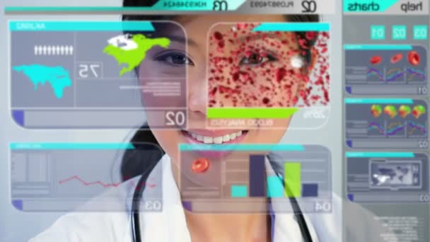 Medische wetenschap bewegende beelden — Stockvideo