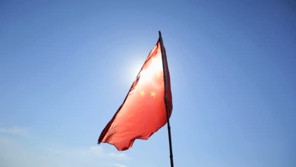 Vlag van Republiek china — Stockvideo