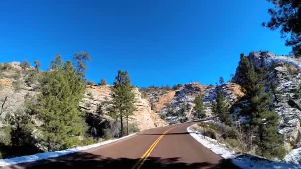 Road trip through scenic landscape — Stock Video