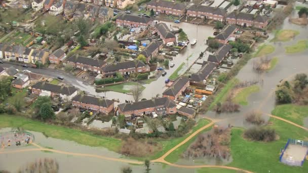 Entornos dañados por las inundaciones — Vídeo de stock