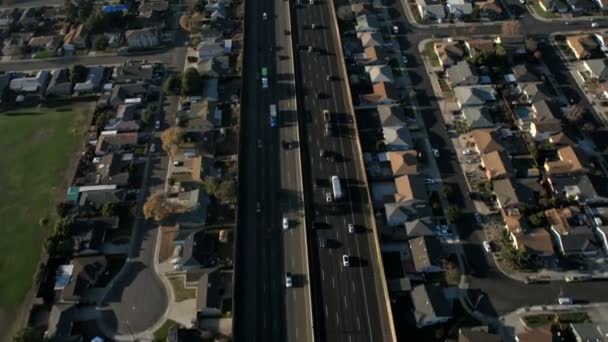 Εναέρια οδικής κυκλοφορίας αυτοκινητόδρομο San Francisco — Αρχείο Βίντεο