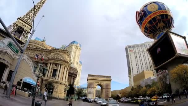 Road driving downtown Las Vegas — Stock Video