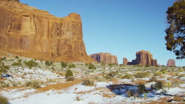 Monument Valley Colorado Plateau Navajo Tribal Park öknen Buttes — Stockvideo