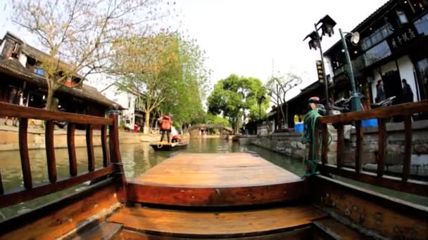 Zhujiajiao vatten village — Stockvideo