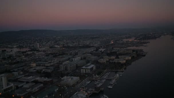 Port av Oakland i San Francisco — Stockvideo
