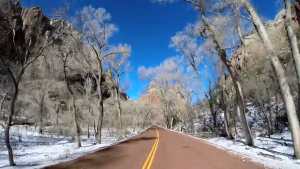 Közúti utazás keresztül a sivatagi táj — Stock videók