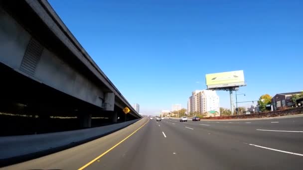 Road trip on freeway — Stock Video