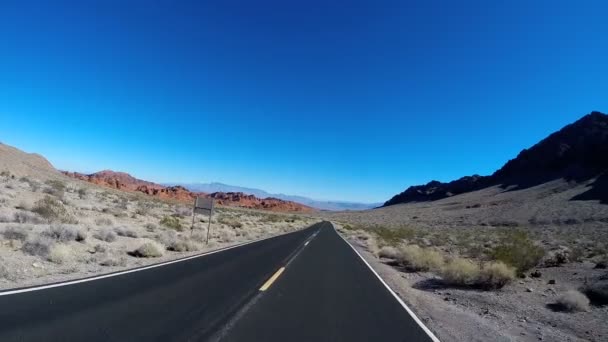 Roadtrip durch Wüstenlandschaft — Stockvideo