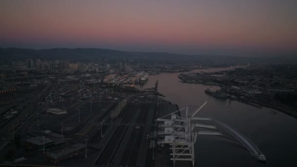 Puerto de Oakland en San Francisco — Vídeo de stock