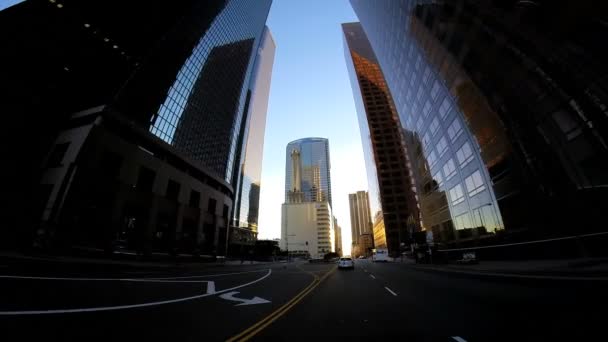 City driving en Los Ángeles — Vídeo de stock