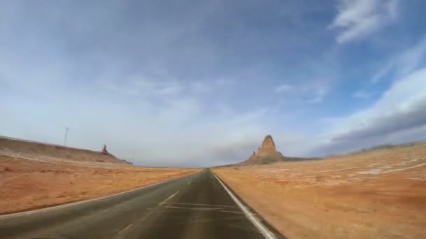 Road trip through scenic landscape — Stock Video