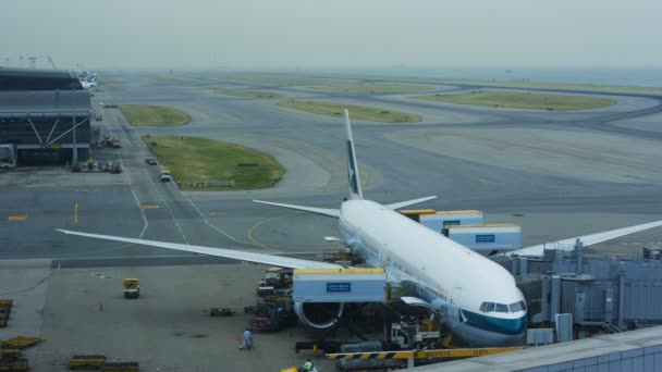 Internationale luchthaven Hongkong — Stockvideo