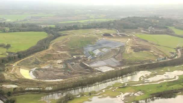 Refuse land fill site, Southwest England, UK — Stock Video