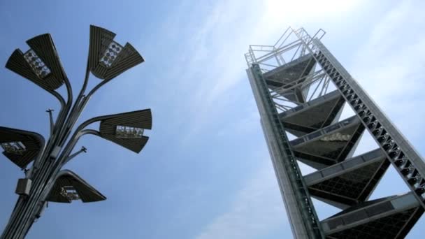 Beijing Olympisch Linglong toren gebouw — Stockvideo