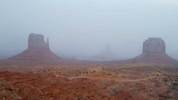 Time lapse Monument Valley arenaria Buttes Mittens, Arizona, Usa — Video Stock