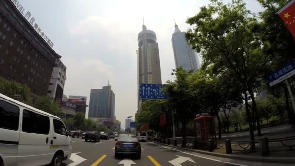 Водіння районі Pudong — стокове відео