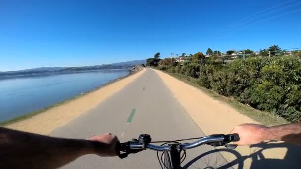 Cycling outdoor rural countryside — Stock Video