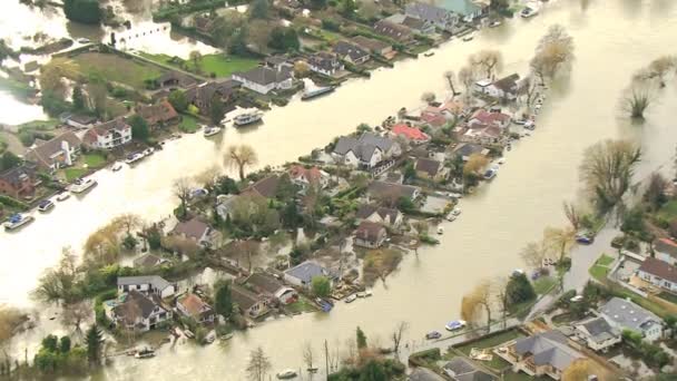 Umweltschäden durch Hochwasser — Stockvideo