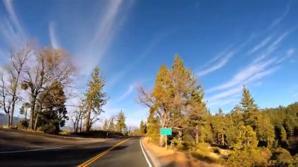 Condução através da montanha Sonora Pass — Vídeo de Stock