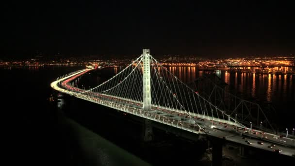 Nuevo tráfico de Oakland Bay Bridge — Vídeo de stock