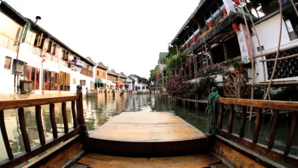 Zhujiajiao pueblo de agua — Vídeo de stock
