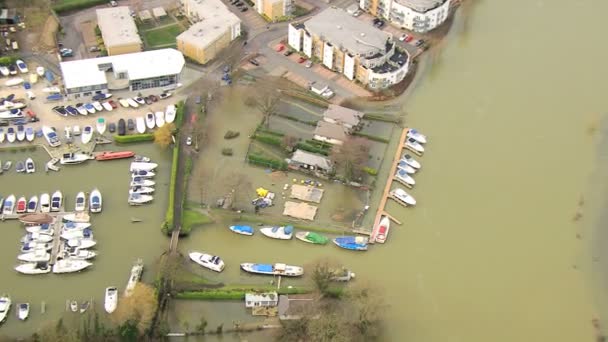 Propriedade inundada Southwest England, Reino Unido — Vídeo de Stock
