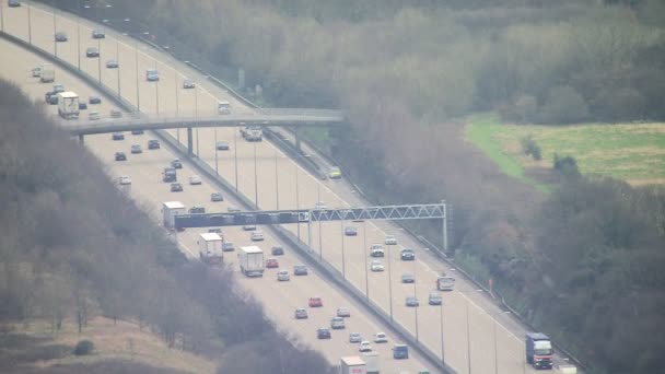 Vista aerea rurale Autostrada Inghilterra — Video Stock