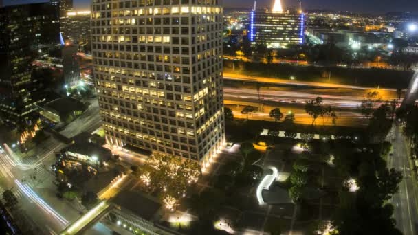 洛杉矶市夜交通 — 图库视频影像