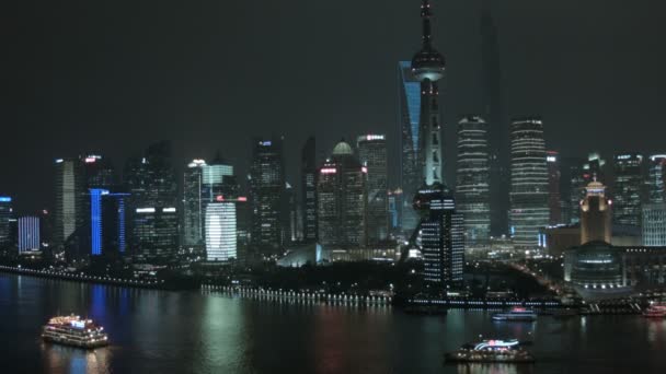 Cityscape Oriental Pearl Tower ile — Stok video