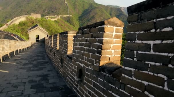 Große Mauer aus Porzellan — Stockvideo