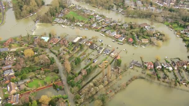 Περιβάλλοντα που έχουν καταστραφεί από το νερό της πλημμύρας — Αρχείο Βίντεο