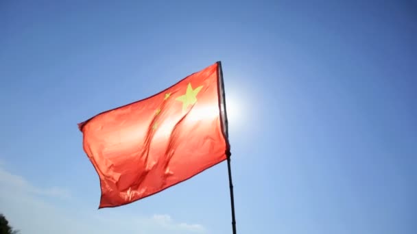 Vlag van Republiek china — Stockvideo