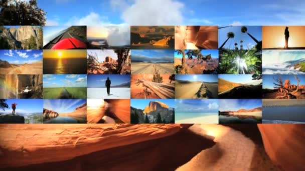 Video montage of famous travel destination — Stock Video